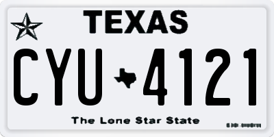 TX license plate CYU4121