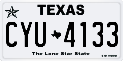 TX license plate CYU4133