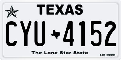 TX license plate CYU4152