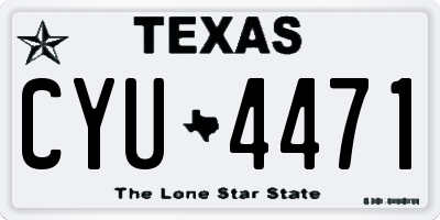 TX license plate CYU4471