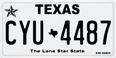 TX license plate CYU4487