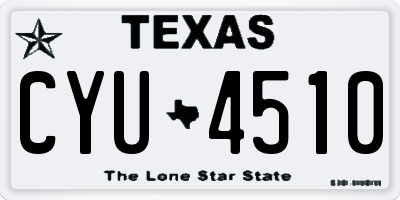 TX license plate CYU4510