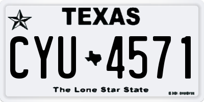 TX license plate CYU4571