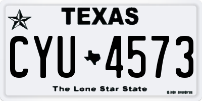 TX license plate CYU4573
