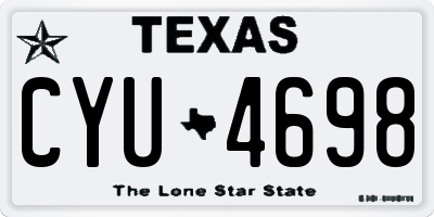 TX license plate CYU4698