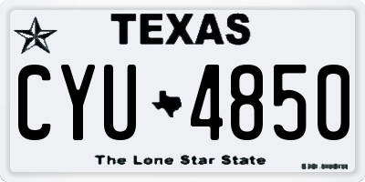 TX license plate CYU4850