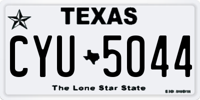 TX license plate CYU5044