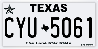 TX license plate CYU5061