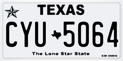 TX license plate CYU5064