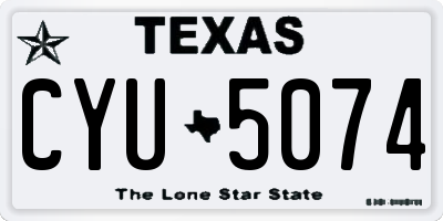 TX license plate CYU5074