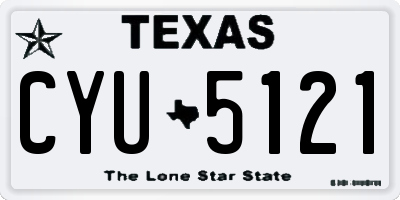 TX license plate CYU5121