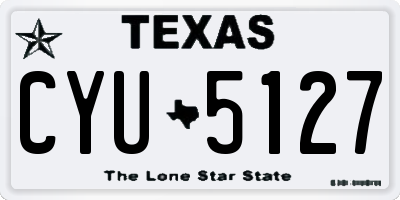 TX license plate CYU5127