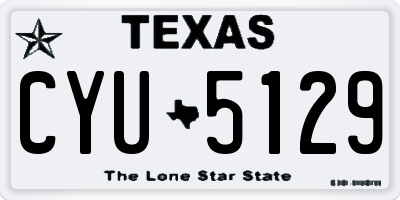 TX license plate CYU5129
