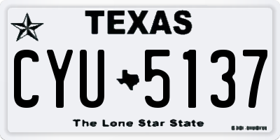 TX license plate CYU5137