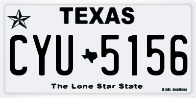 TX license plate CYU5156