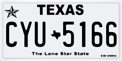 TX license plate CYU5166