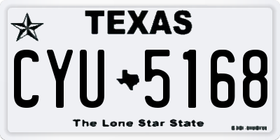 TX license plate CYU5168