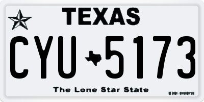 TX license plate CYU5173