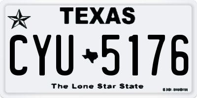 TX license plate CYU5176