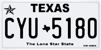 TX license plate CYU5180