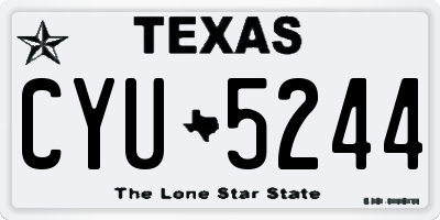 TX license plate CYU5244