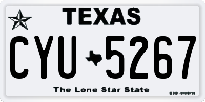 TX license plate CYU5267