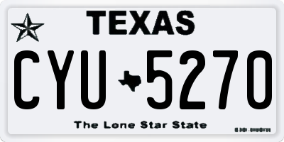 TX license plate CYU5270