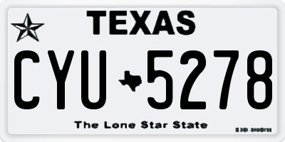 TX license plate CYU5278