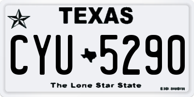TX license plate CYU5290