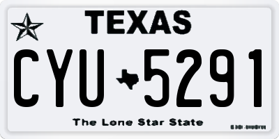 TX license plate CYU5291