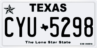 TX license plate CYU5298