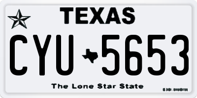 TX license plate CYU5653
