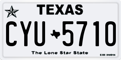 TX license plate CYU5710