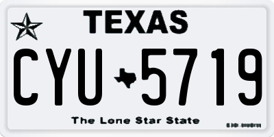 TX license plate CYU5719