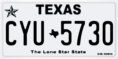 TX license plate CYU5730