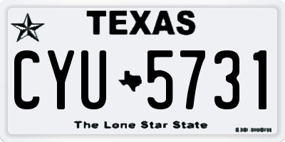 TX license plate CYU5731