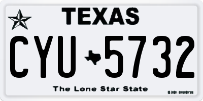 TX license plate CYU5732