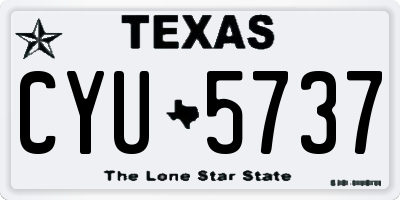 TX license plate CYU5737