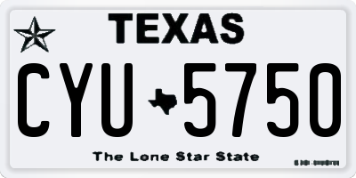 TX license plate CYU5750