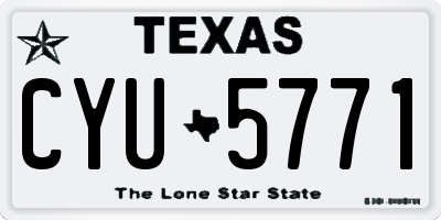 TX license plate CYU5771