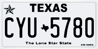 TX license plate CYU5780