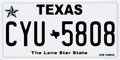 TX license plate CYU5808