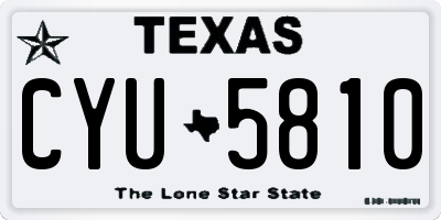 TX license plate CYU5810