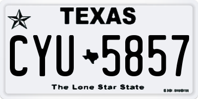 TX license plate CYU5857