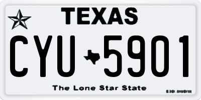 TX license plate CYU5901