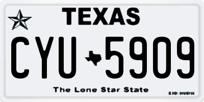 TX license plate CYU5909