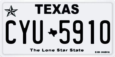 TX license plate CYU5910