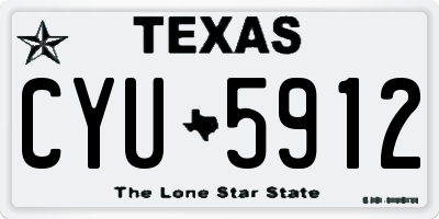 TX license plate CYU5912