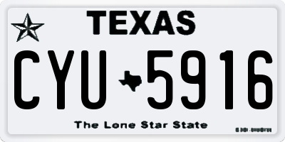 TX license plate CYU5916