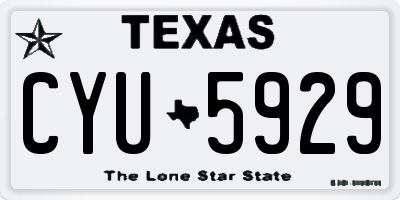 TX license plate CYU5929